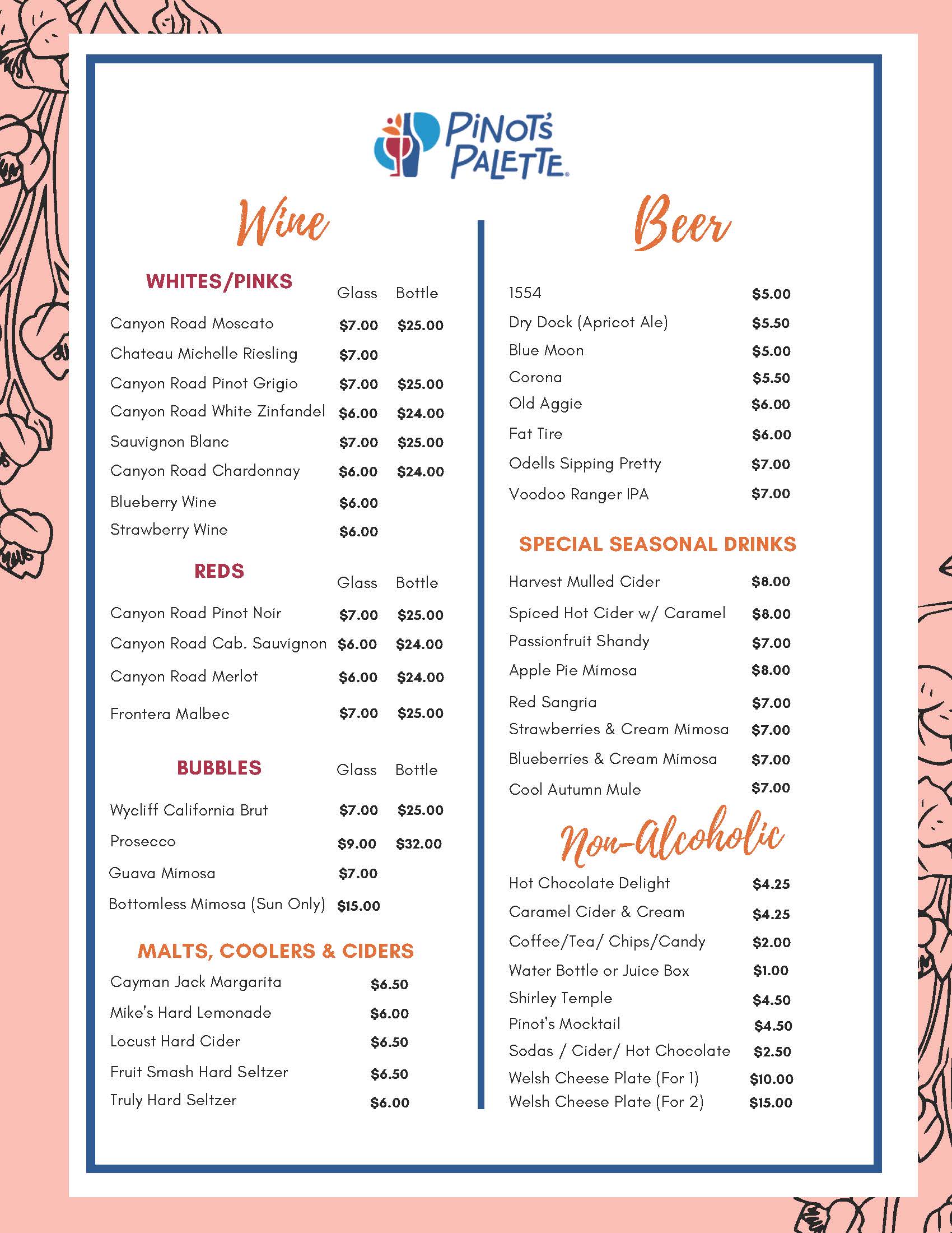 Bar Menu!